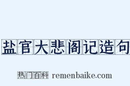 盐官大悲阁记造句是什么意思的图片
